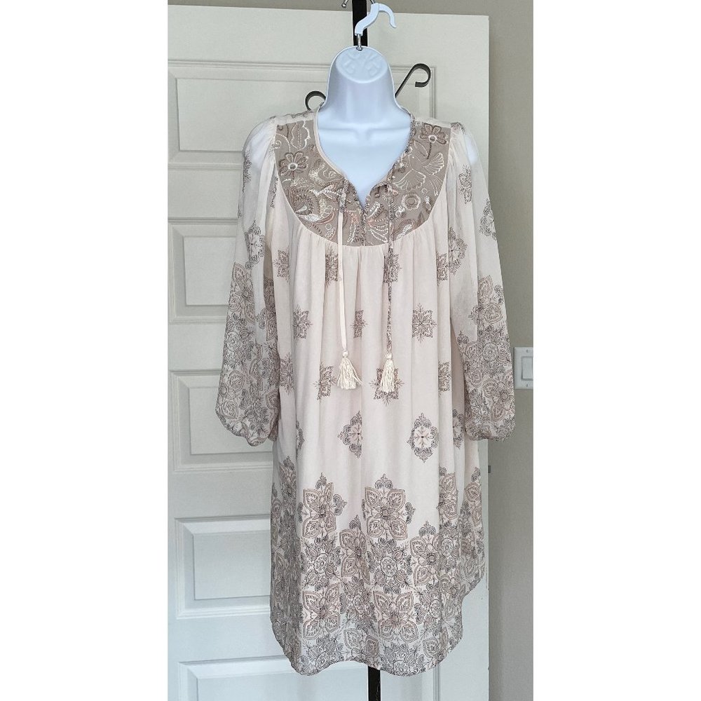 OneSeptember Long Sleeved Boho Baby Doll Dress
